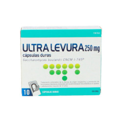 Ultra-levura 250 mg 10 capsulas duras
